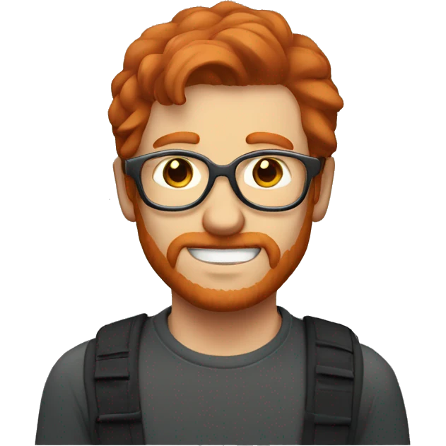a redhead guy with metal glasses emoji