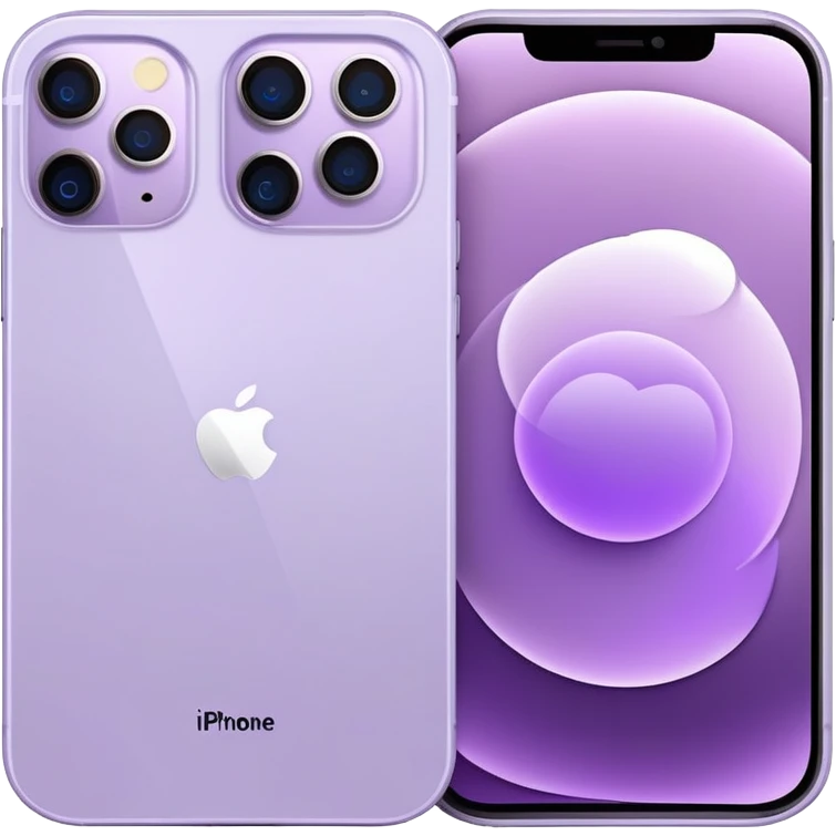 Pale Purple iPhone 14 Pro Max emoji