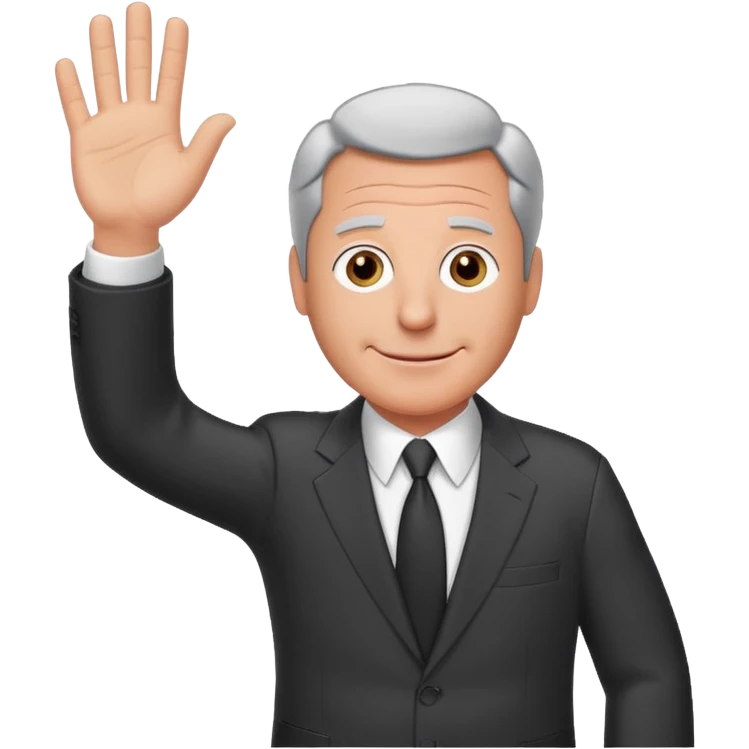 Create an emoji of Epstein waving to the camera in Family Guy style emoji