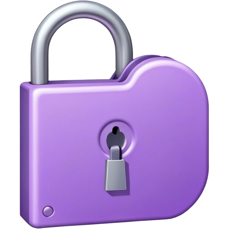 light purple Lock emoji
