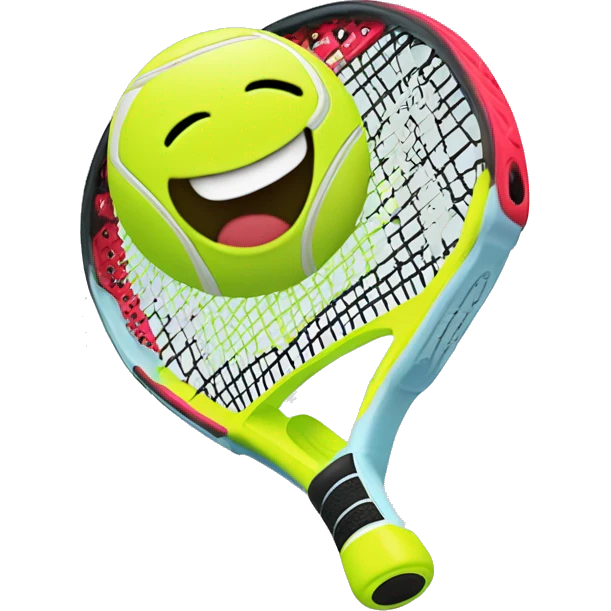padel Tennis racket Witz a smile emoji