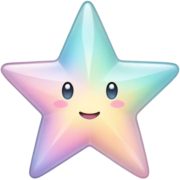 Pastel transparent star emoji