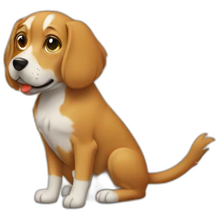 Chien sur un chat emoji