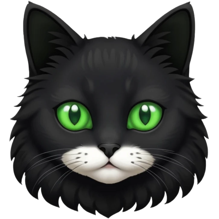 Gato preto com branco emoji