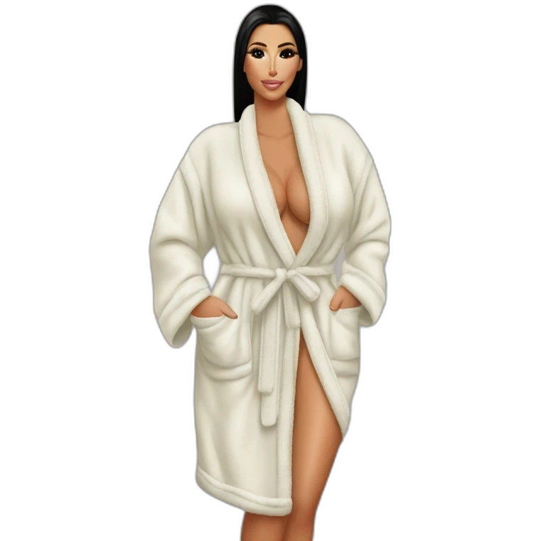 Kim kardashian perfect bum bathrobe emoji