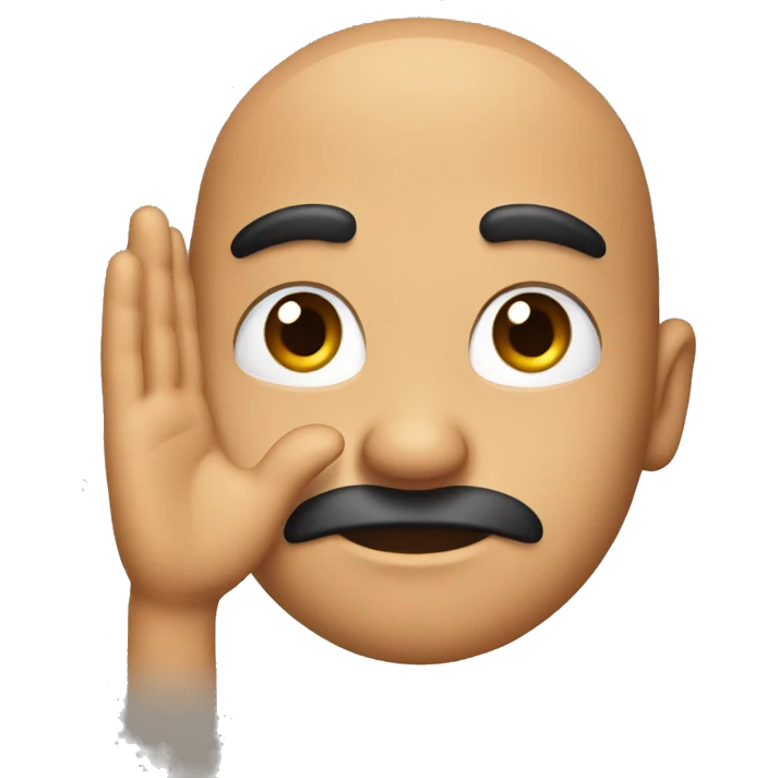 Eyebrow raised with hand out emoji