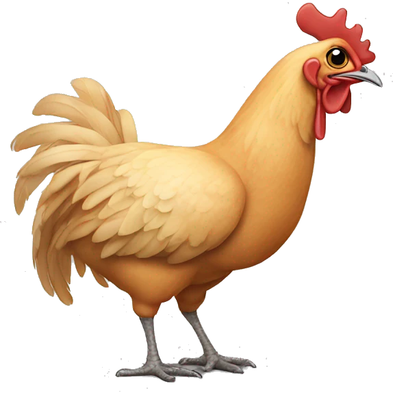 Featherless chicken emoji