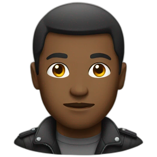 Black power head emoji