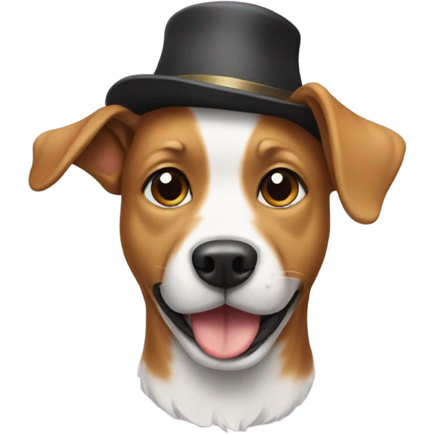 Dog wearing a hat emoji