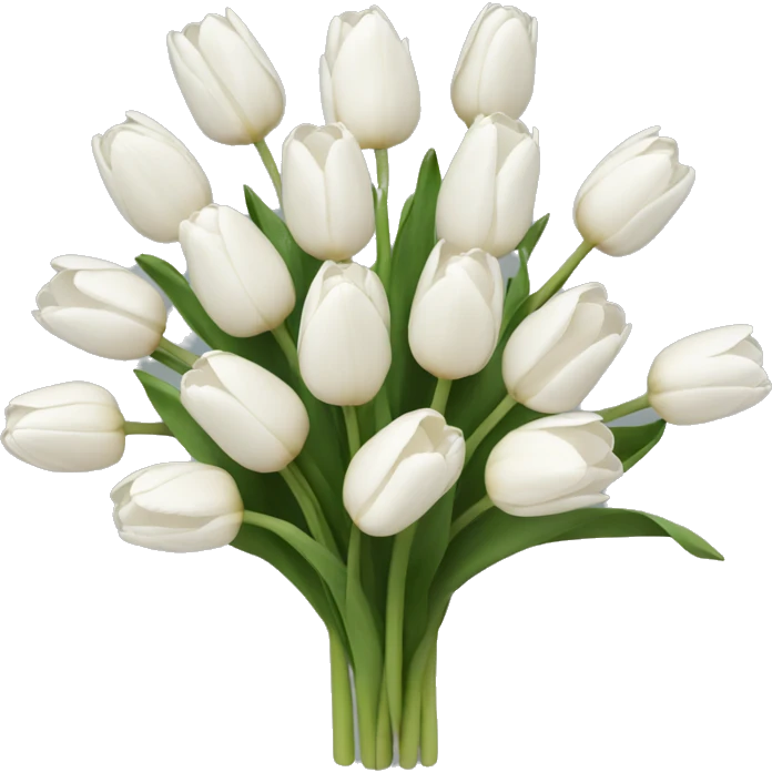 white tulip bouquet  emoji