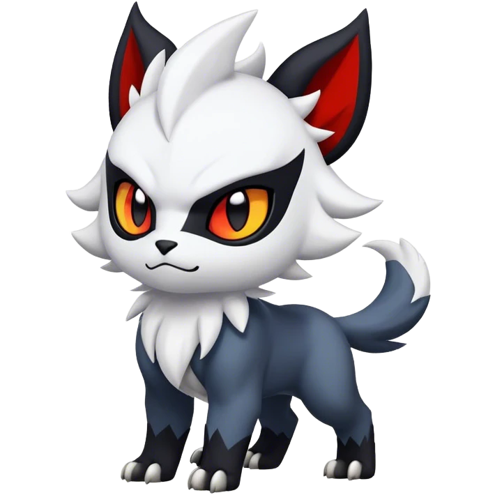 Edgy Cool Kawaii Litten-Absol-Pokémon Full Body emoji