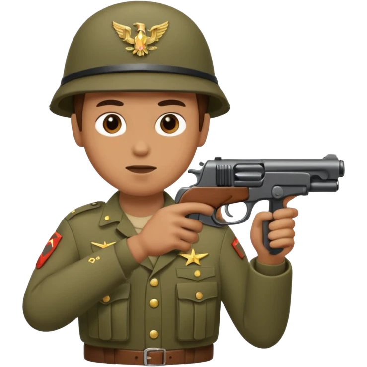 Soldier shooting gun emoji