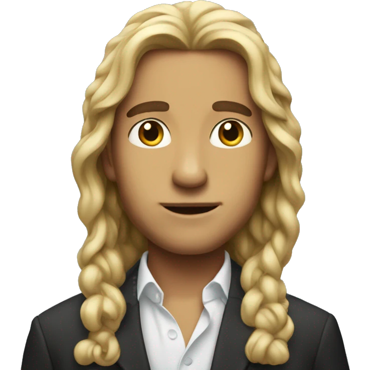 Rich boy with long hair  emoji