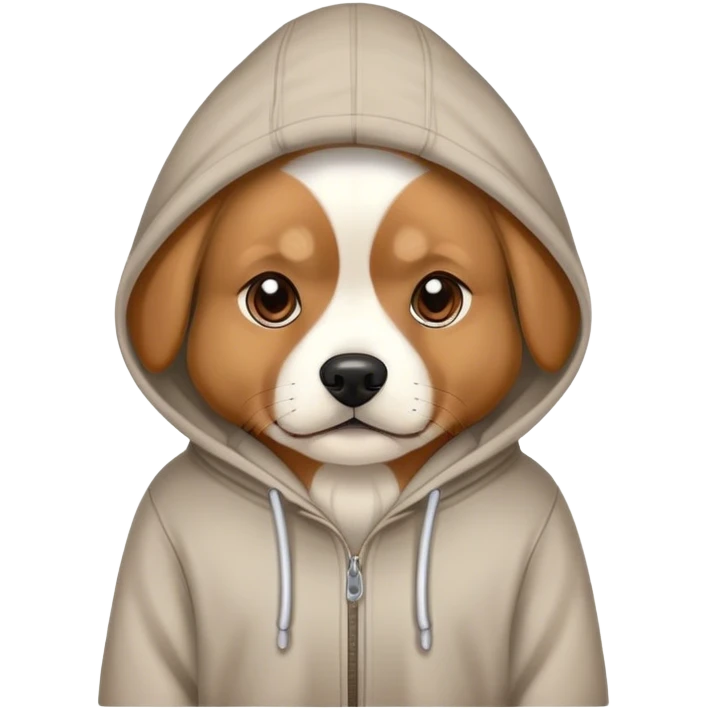 Dog wear hoodie emoji
