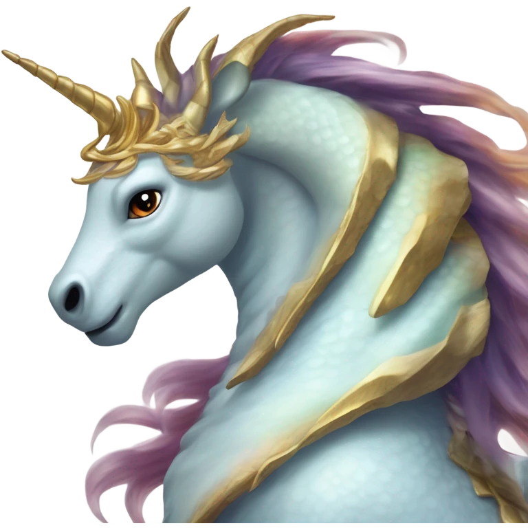 Unicorn mixed with dragon  emoji