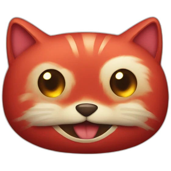 chat rouge bierre emoji