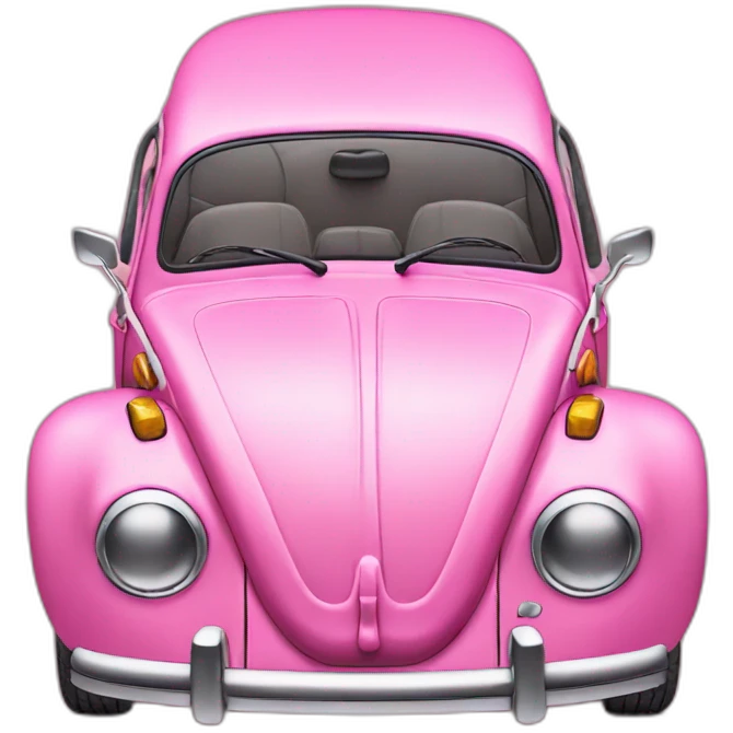 pink volkswagen beetle emoji