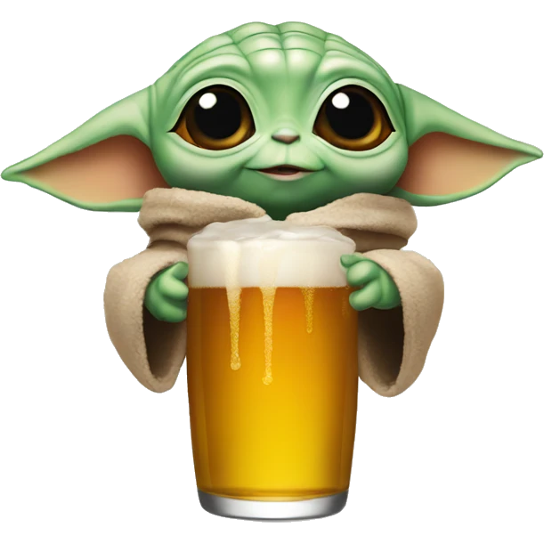 Baby yoda beer emoji