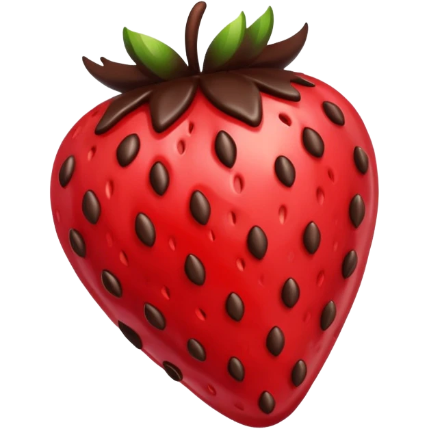 Chocolate covered strawberry  emoji