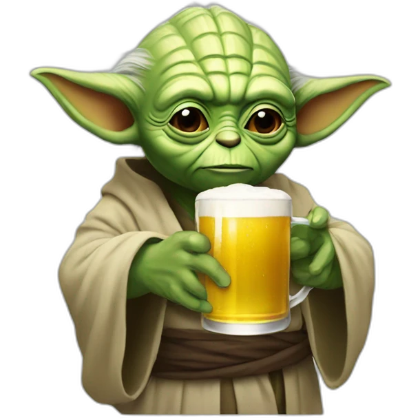 Yoda drink beer emoji
