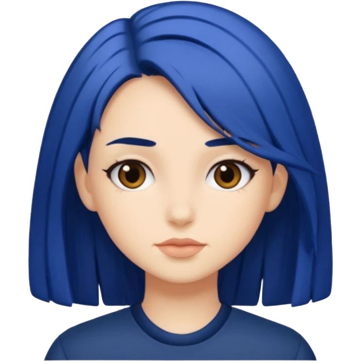 girl with navy blue hair emoji