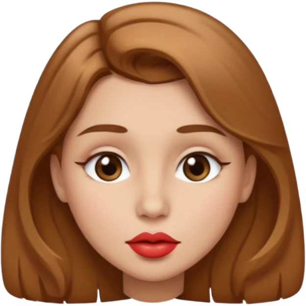👩🏻‍❤️‍💋‍👩🏼 but light brown hair emoji