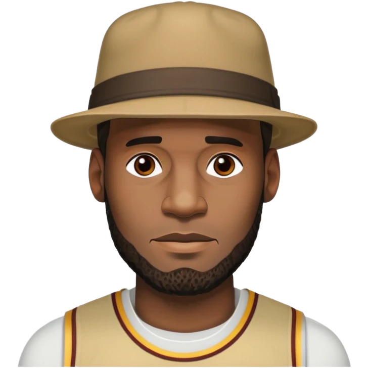 LeBron wearing a hat emoji