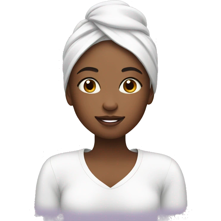 a girl doing her skincare emoji