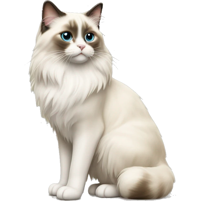 ragdoll cat, side view, standing emoji
