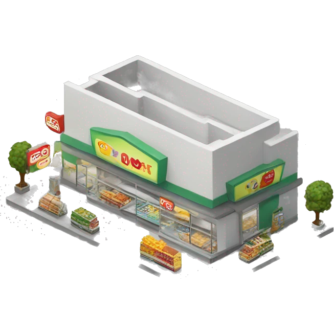 supermarket exterior structure emoji