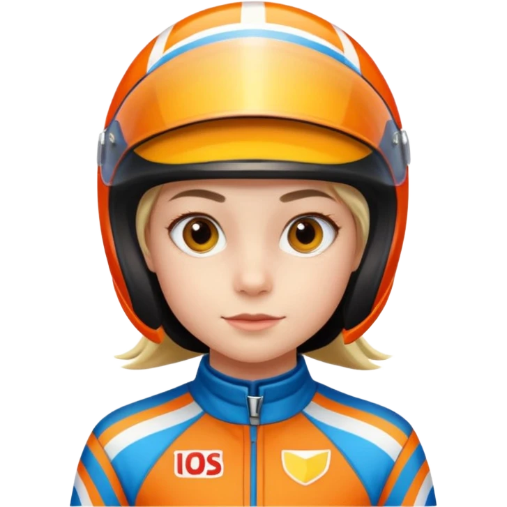 racing suit worn by a ten-year-old girl emoji