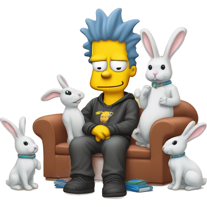 Bart simpson with  rabbit costume ￼ emoji