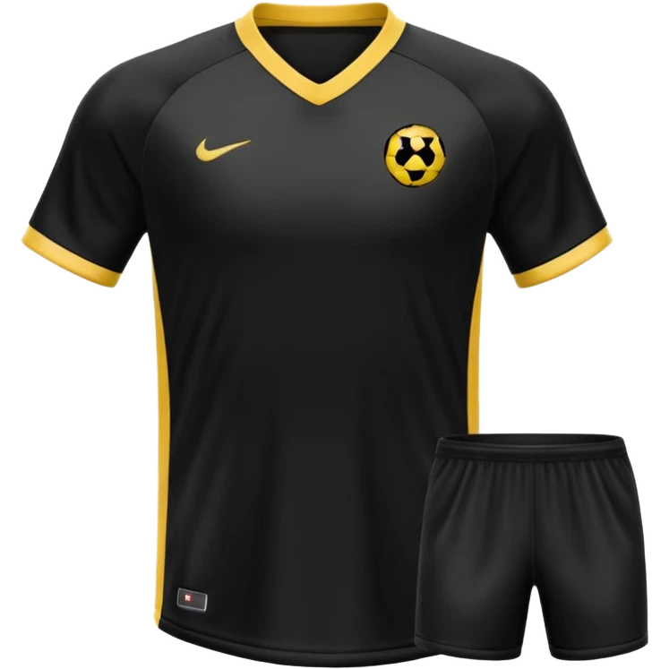 maillot football bande noir sans numéro ni logo emoji