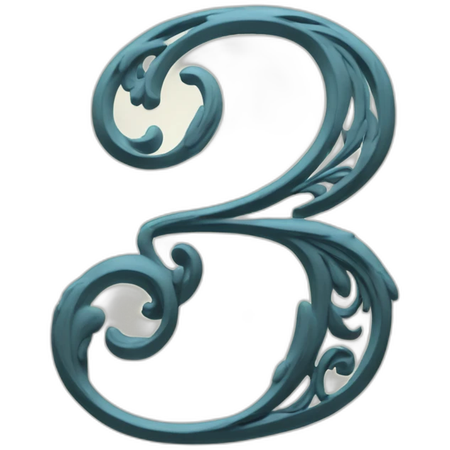 Calligraphic B letter emoji