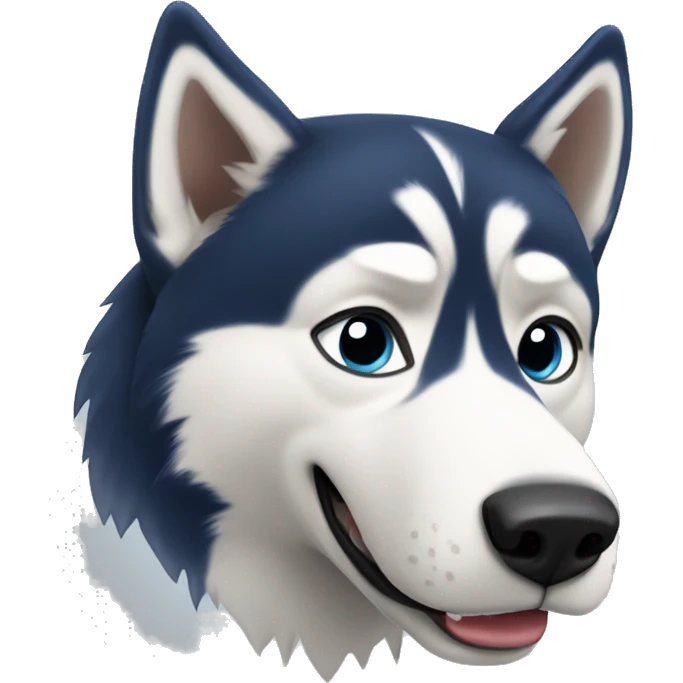 un husky avec un pouce en l'air emoji