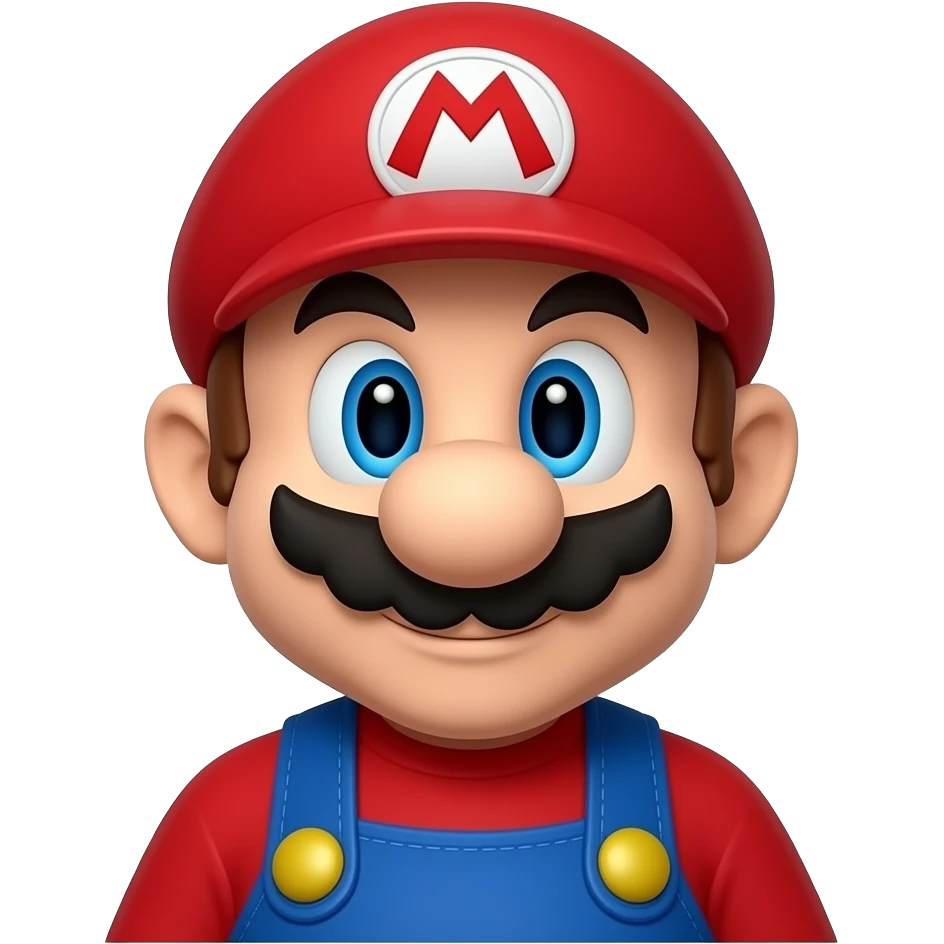 I need a mario emoji with neutral expressions emoji