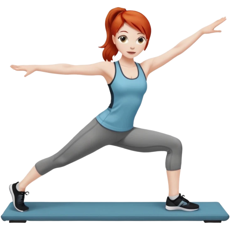 pilates girl whit redhead  emoji