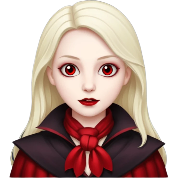 Vampire with red scarf  emoji