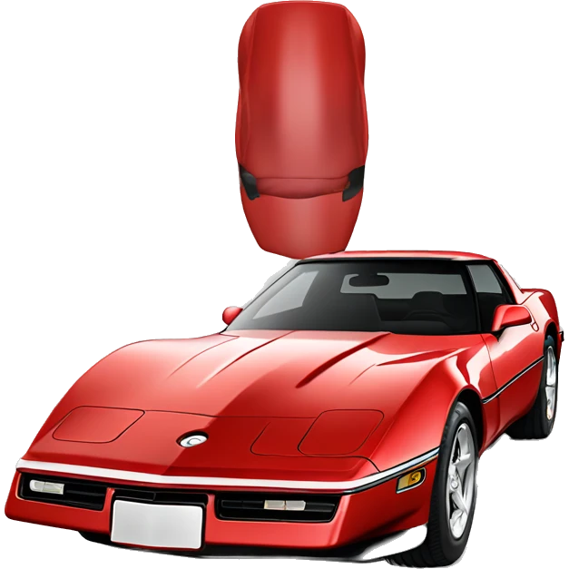 red 1985 corvette  emoji