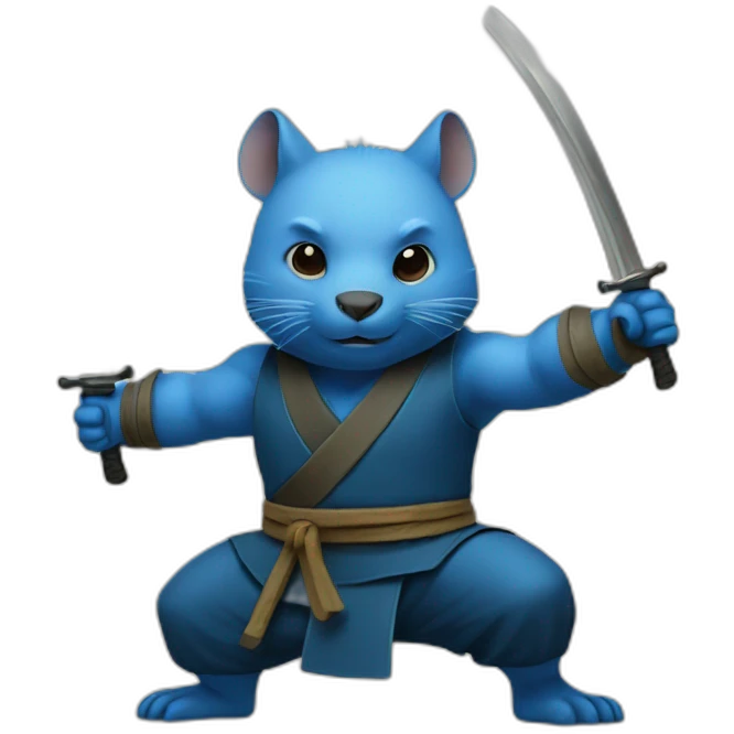 blue wombat ninja emoji