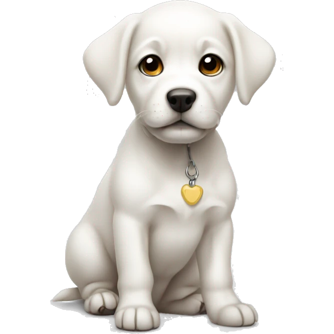 dog white baby dog emoji