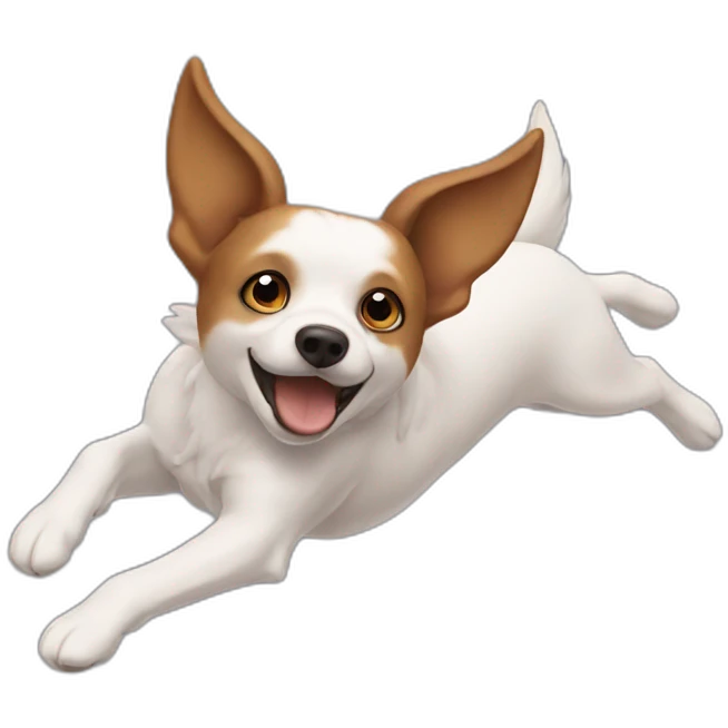 Flying dog emoji