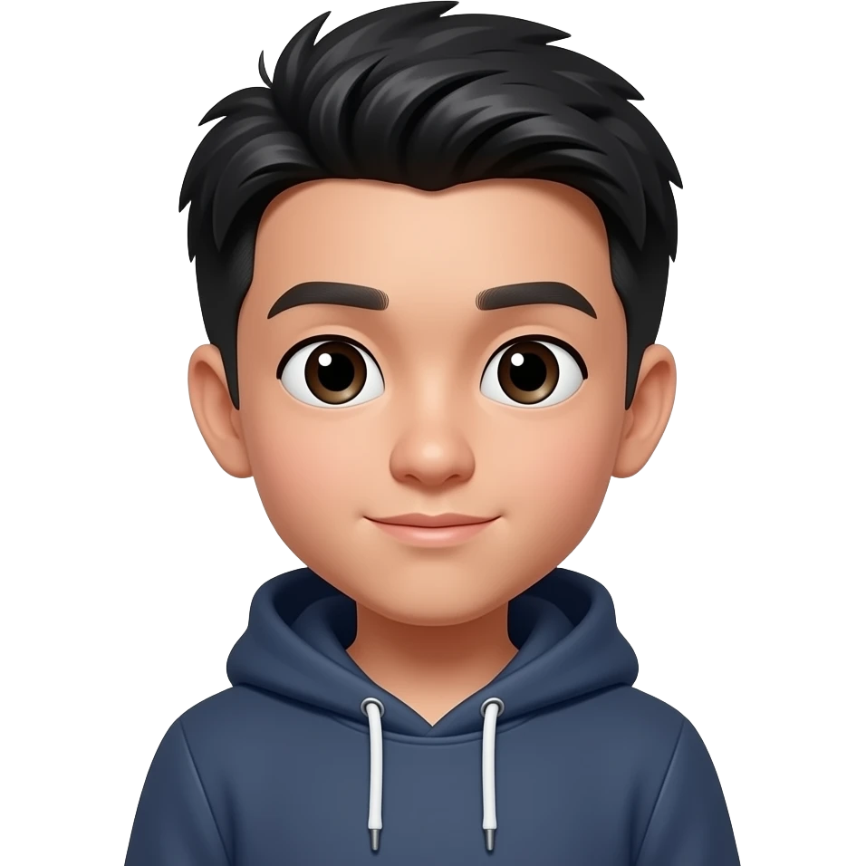 18 year old teenager named leo chen, make him younger emoji