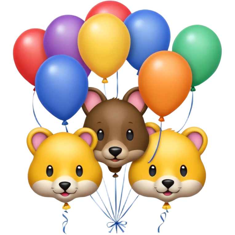 animals with balloon emoji