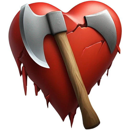 Axe in heart emoji