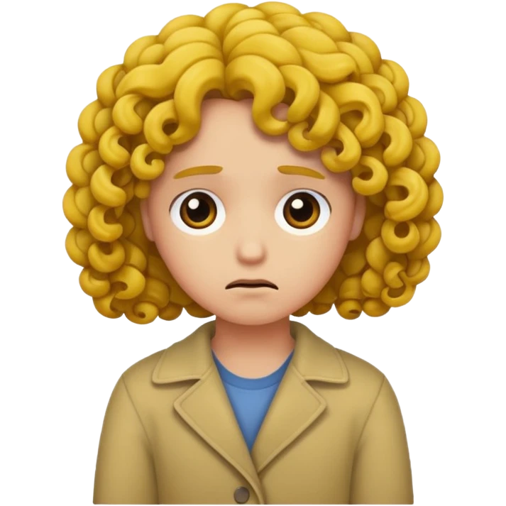 Sad + curls mean emoji