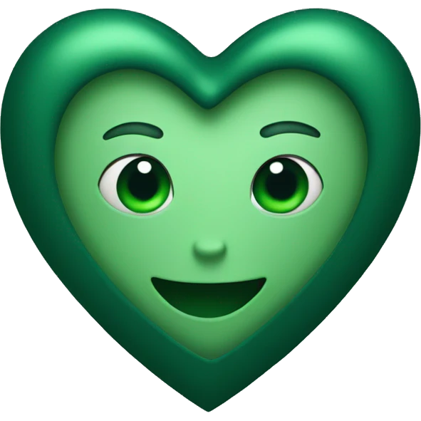 Dark green heart emoji