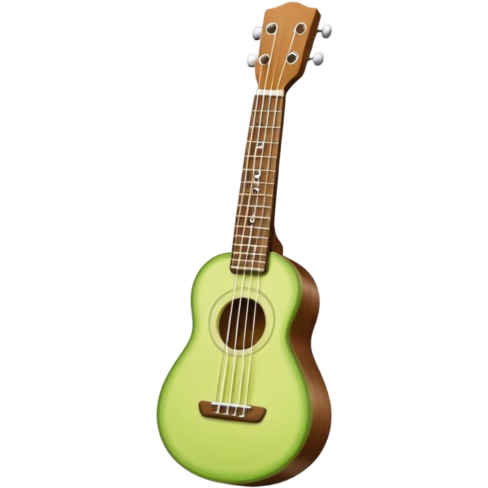 Avocado shaped ukulele emoji
