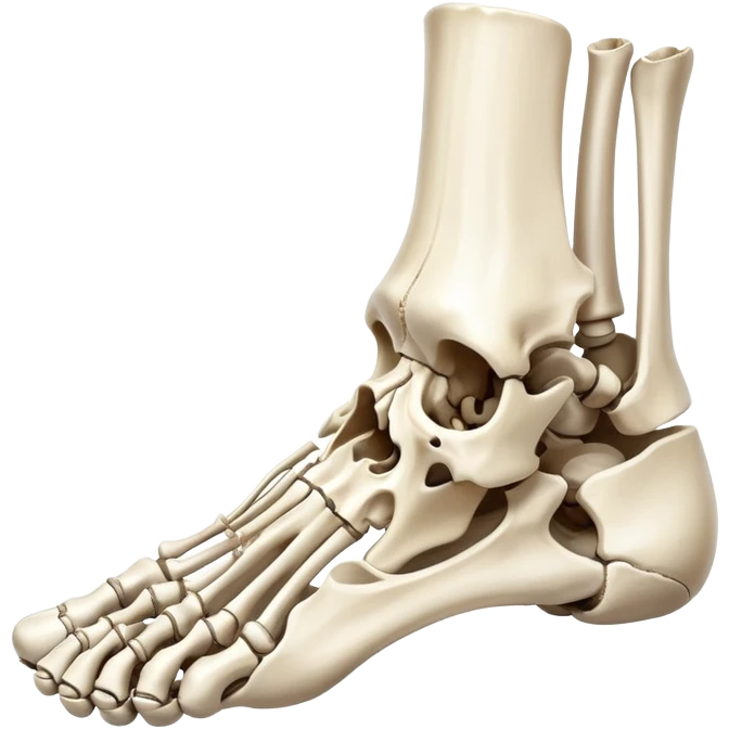 skeletal foot, bones of human foot, anatomical foot bones emoji