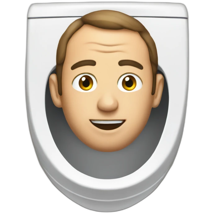 macron in the toilet emoji